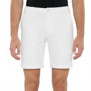 NEW POSTMARC men's solid slub knit fleece short in white